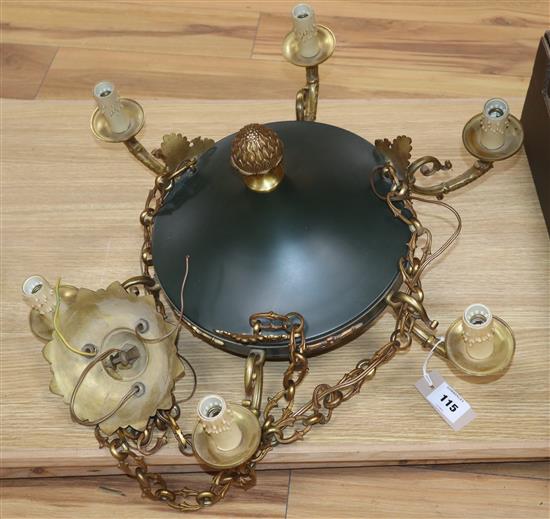An Empire style six light ceiling shade